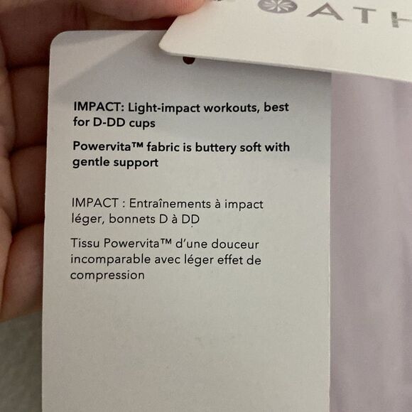 NWT- Athleta-Conscious Lace Crop Top Shasta Purple Built In Bra- Size XS - Picture 5 of 11